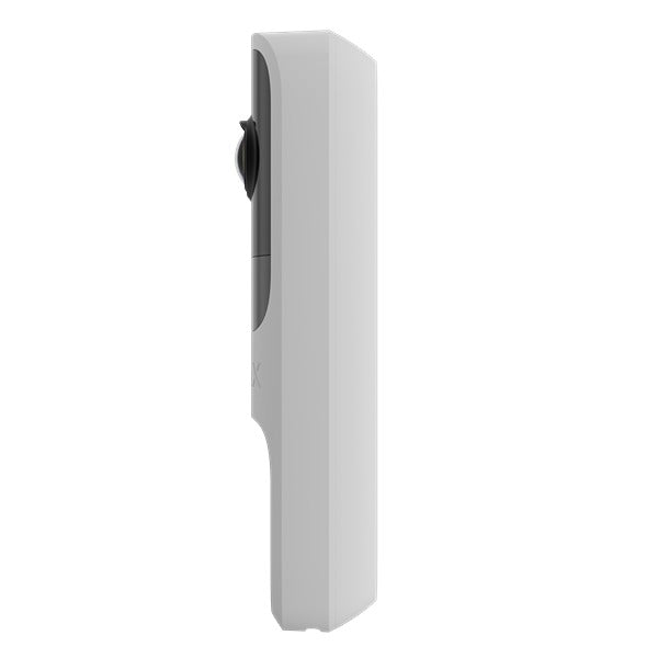 Ajax 4MP WHITE WiFi Video Doorbell With AI Object Recognition, 6m IR, 155° View Angle, 12-24VDC Or 16-24VAC, 2.4GHz WiFi Connectivity, IP54, 145H × 47W × 34D mm
