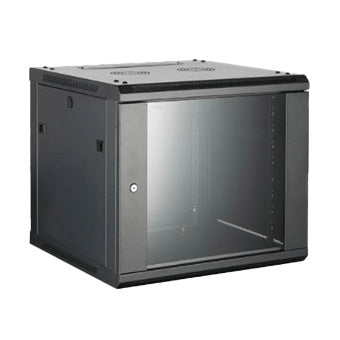 Hikvision 9RU 450mm Deep Wall Mount Cabinet With Lockable Glass Front Door, Rapid Build Flatpack, 600W x 450D x 501H mm **SHELF SOLD SEPERATLEY**