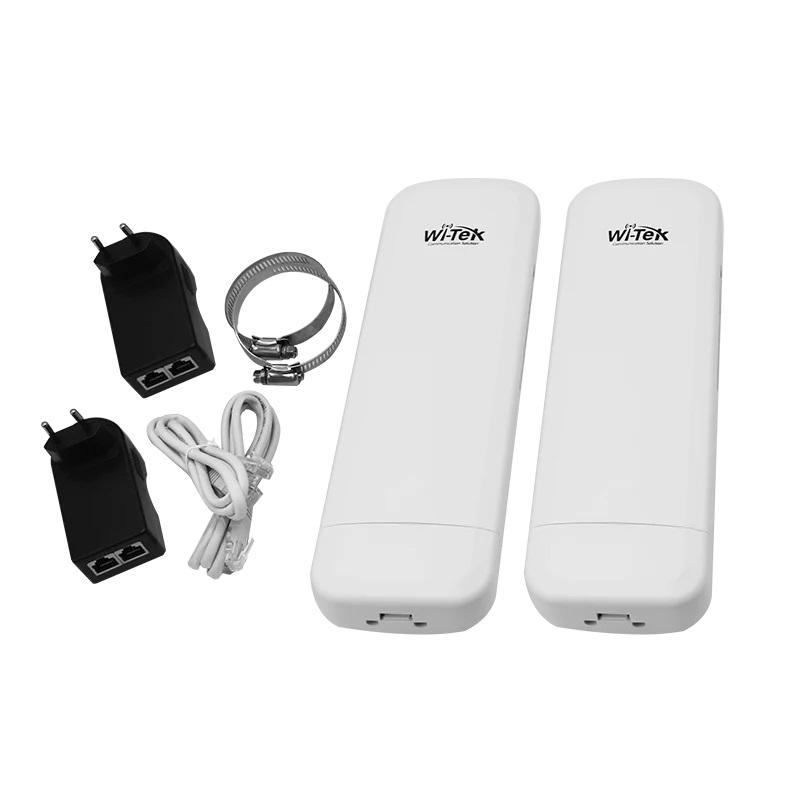 Wi-Tek External Wireless Bridge Kit, 100Mbps, 5GHz, 2 x 48VDC POE Injectors, IP54 (Up To 5KM Range)