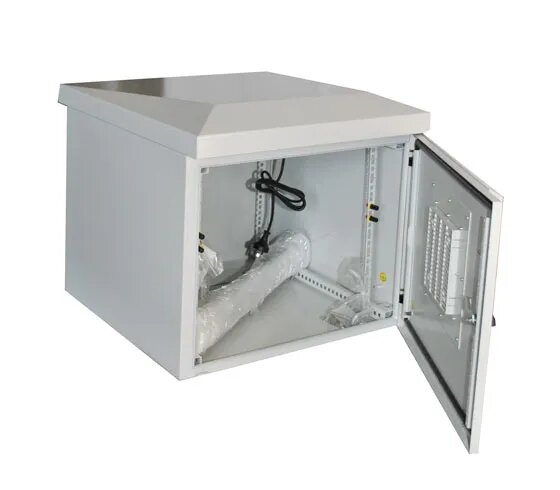 Certech 9RU 400mm Deep Outdoor Wall Mounted Rack With Dual Fan Kit, Serviceable Input / Output Filters, Front Lock, IP45 Rated