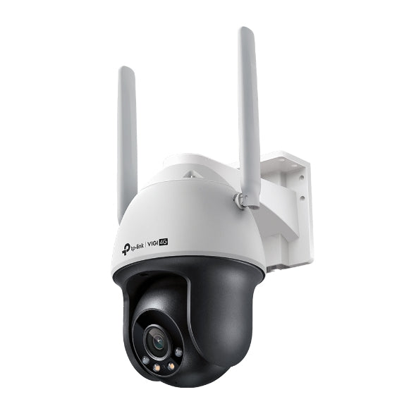 VIGI By TP-Link 4MP LTE Full-Color Pan/Tilt, 4G Cat4, Full-Color & IR Night Vision, Human & Vehicle Detection, Auto Tracking, Two-Way Audio, Active Defense, Smart Detection, SmartVid, 4mm, Built-in Mic & Speaker, IP66 (Wall Mount: VJB-240, Junction Box: