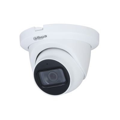 Dahua 5MP HDCVI Pro Series IR Eyeball Camera, Starlight, 2.8mm, 120dB WDR, 60m IR, 12VDC, IP67, Built-in Mic, Plastic Housing (Wall Mount: PFB205W, Junction Box: PFA130-E)