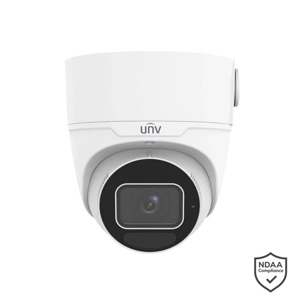 Uniview 6MP Prime II LightHunter IR VF Turret, 2.7-13.5mm Motorised Lens, 130dB WDR, Smart IR 40m, Built-in Mic, Audio I/O, Alarm I/O, MicroSD up to 512GB, Smart Intrusion Prevention, People Flow Counting, PoE, IP67, IK10 (Wall Mount: TR-WM03-B-IN, Junc