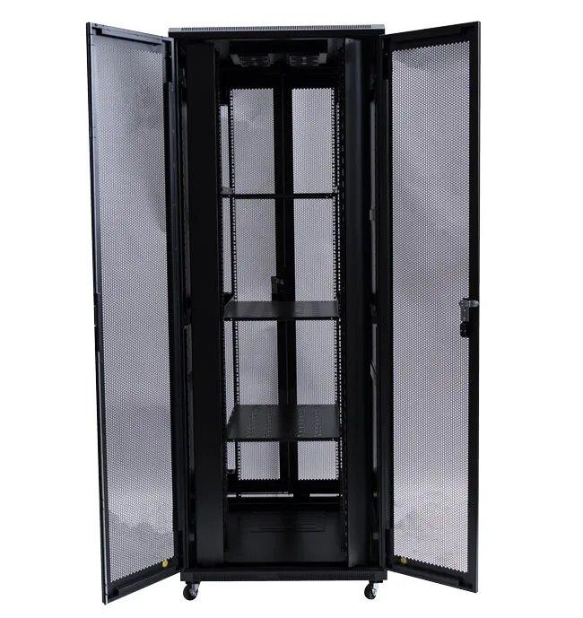 Certech 42RU 800 (W) x 800 (D) Premier Series Server Rack With 3 x Fixed Shelves, 4 x Fans, 1 x 6 Outlet Horizontal PDU, 25 x Cage Nuts, 4 x Castor Wheels & 4 x Levelling Feet