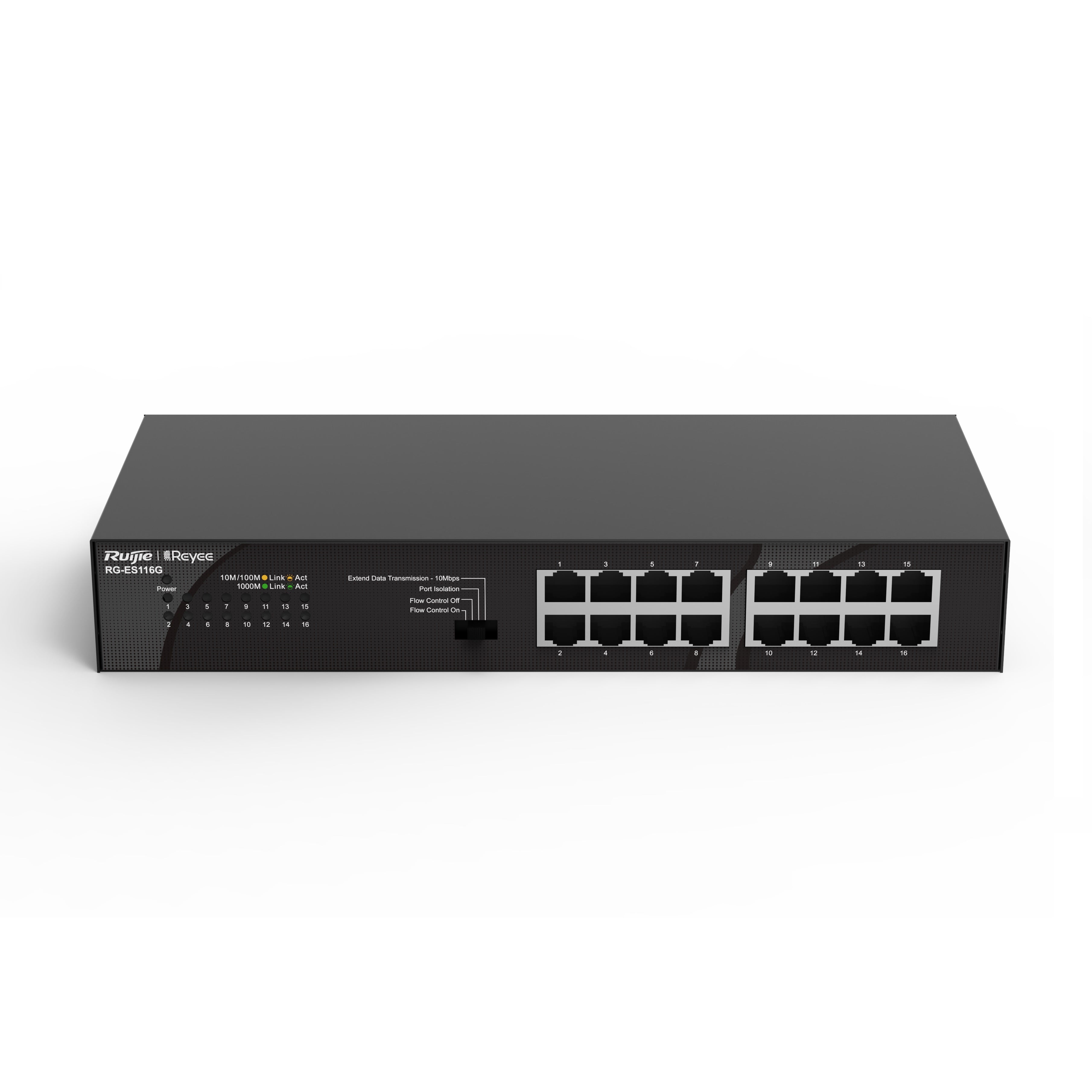 Ruijie Reyee 16-Port Gigabit Unmanaged Switch, Desktop / Wall Mount