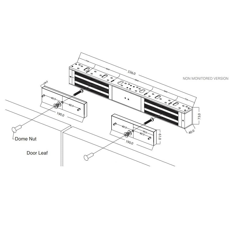 ***EOL*** FSH Standard Mag Lock 12/24VDC Double