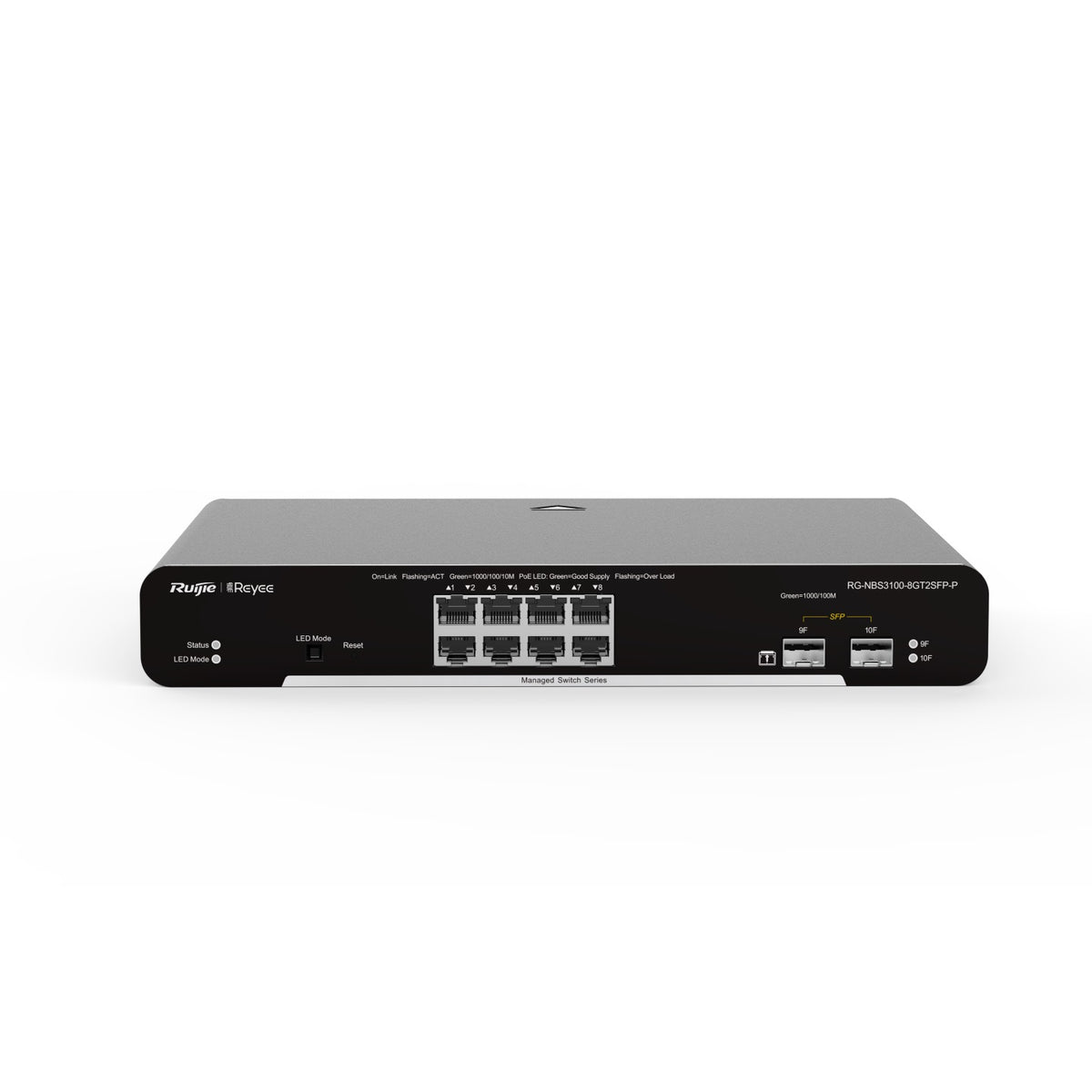 Ruijie* Reyee 10-Port Gigabit Cloud Managed Switch, 2 x SFP, Desktop / Wall Mount