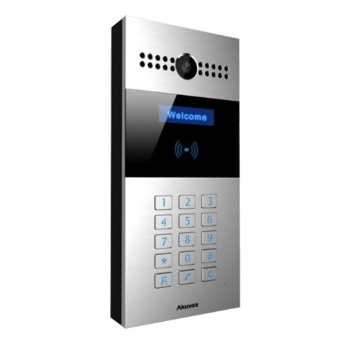 Akuvox IP External Station With Keypad, MiFare / NFC Reader, Mobile App, 2MP, Aluminium Panel, IP65, POE / 12VDC, Surface Mount (Flush Mount: R27A-FLM / Surface Mount Raincover: R27A-SRC)