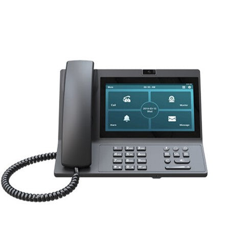 Akuvox IP 7" WiFi Premium Video Desk Phone Internal Unit, 2MP Camera With Privacy Shutter, 2 x Gigabit Ports, Bluetooth, USB, Supports Android API For 3rd Party App Installation **BLACK** (Android Version)