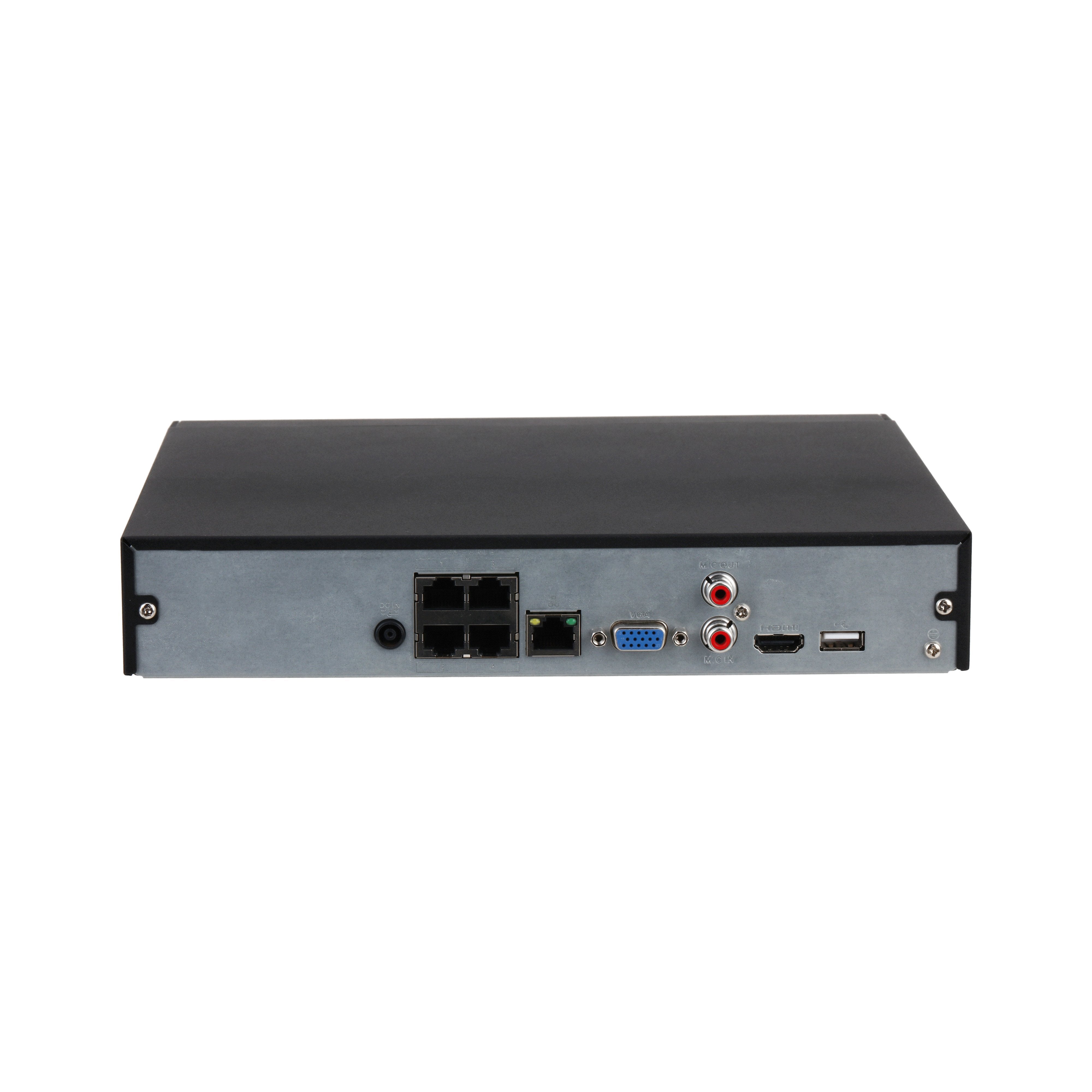 Dahua 4 Channel WizSense AI Series NVR, 80MB, 1 x HDMI / 1 x VGA, 1 x 100MB NIC, 4 x POE, 1RU, 1 x HDD, 1 x 2TB HDD Installed