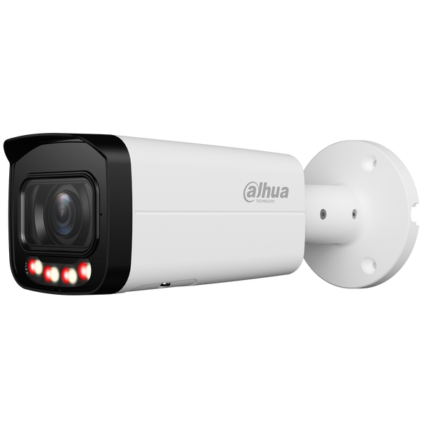 Dahua 6MP IP WizSense AI Series IR Motorised  H.264/5 Bullet 120 WDR Metal 2.7-13.5MM Motorised Lens 5X Zoom IR+Warm LED 60M POE 12vdc IP67 Built In MIC Audio In Audio Out  1 x Alarm In 1 x Alarm Out Support Upto 512GB SD (Junction Box PFA130-E)