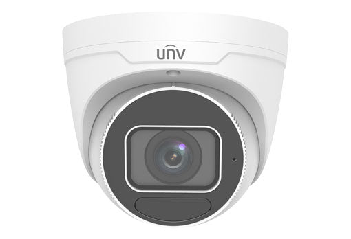 Uniview 8MP IP Prime Deep Learning AI Series Vandal IR Eyeball Camera, Perimeter, LightHunter, 2.7-12mm, 120dB WDR, 40m IR, Triple Streams, Built-in Mic, MicroSD, POE or 12VDC, IP67, IK10 (Wall Mount: TR-WM03-B-IN, Junction Box: TR-JB03-H-IN)