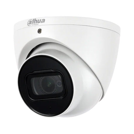 Dahua 4MP IP WizSense AI Series IR Eyeball Camera, SMD 4.0, Quick Pick, AI SSA, Perimeter, Starlight, 2.8mm, 120dB WDR, 50m IR, POE / 12VDC, IP67, MicroSD, Built-in Mic (Wall Mount: PFB204W, Junction Box: PFA139)