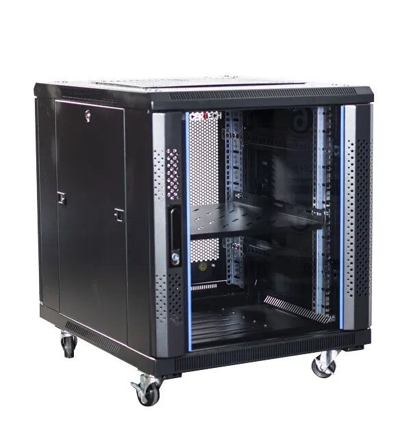 Certech 12RU 600 (W) x 700 (D) Premier Series Server Rack With 1 x Fixed Shelf, 4 x Fans, 1 x 6 Outlet Horizontal PDU, 25 x Cage Nuts, 4 x Castor Wheels & 4 x Levelling Feet