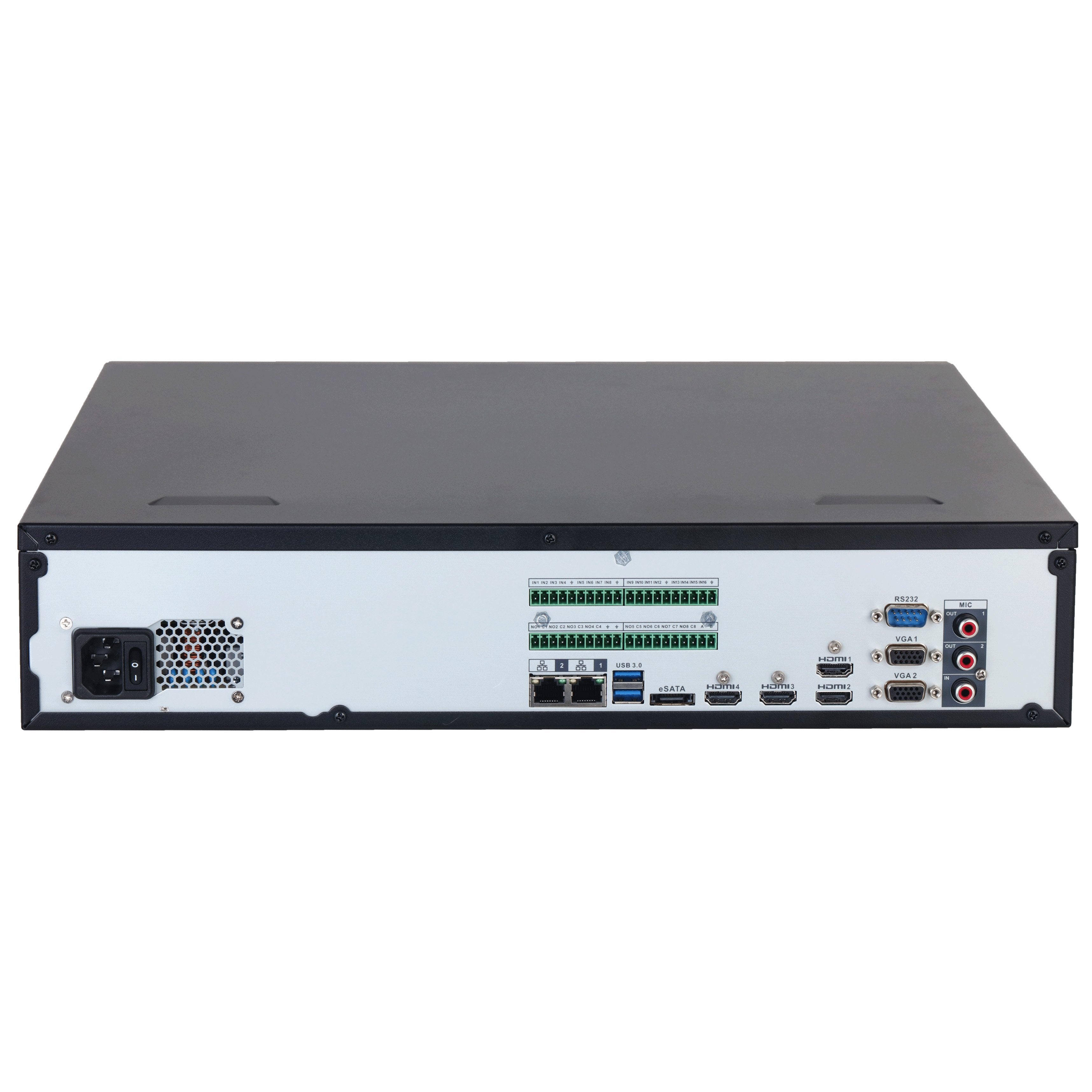 Dahua 32 Channel, WizMind AI Series, 2RU, 1024MB (512MB With AI Function Enabled), 2 x Gigabit NIC, 8 x HDD **NO POE PORTS OR HDD INSTALLED**