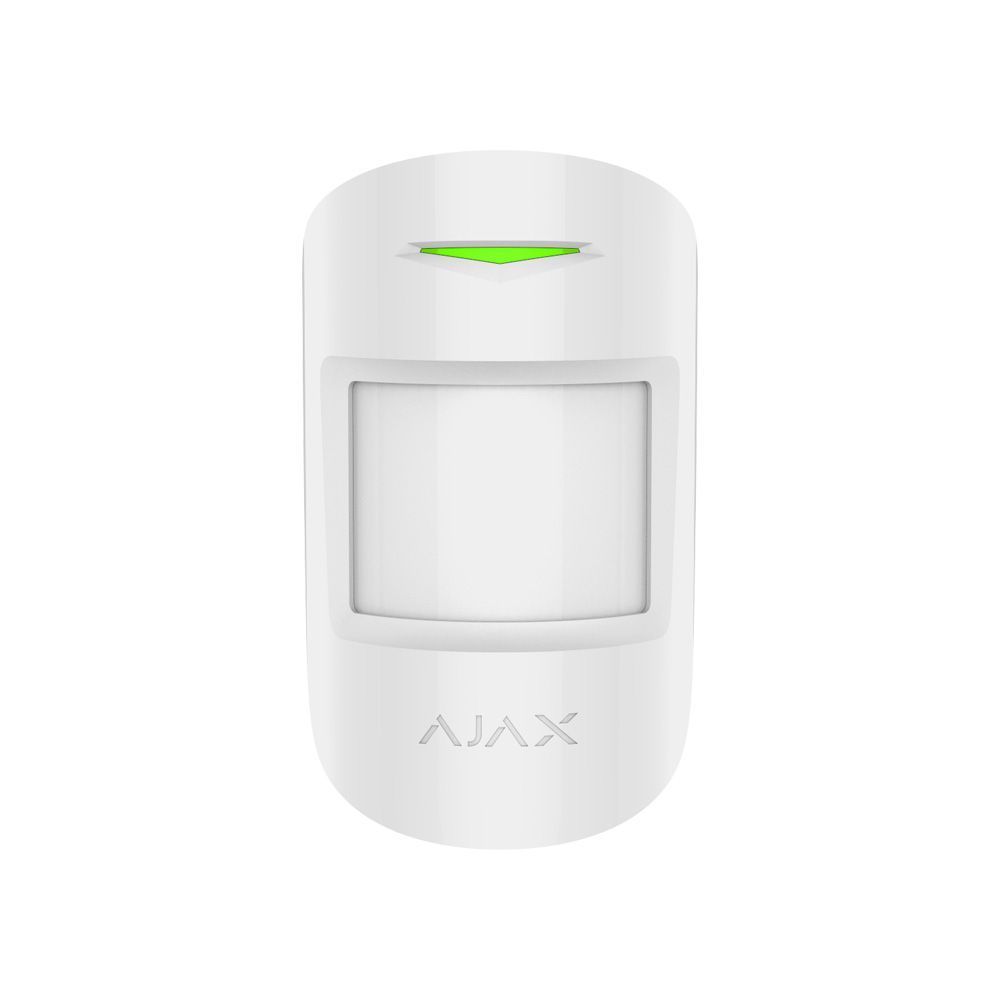 Ajax MotionProtect Plus WHITE - 2 Way Wireless Pet Immune Dual Technology Motion Detector, 12m