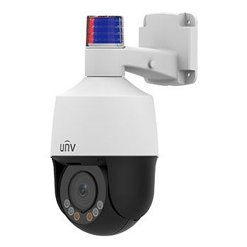 Uniview 5MP IP Deep Learning AI Series 4x IR Tri-Guard PTZ, Perimeter, Auto-Tracking, LightHunter, 2.8-12mm, 120dB WDR, 50m IR, 10m White Light, Triple Streams, MicroSD, POE or 12VDC, Built-in Mic / Speaker / Warning Lights, IP66 (Junction Box: TR-JB07-