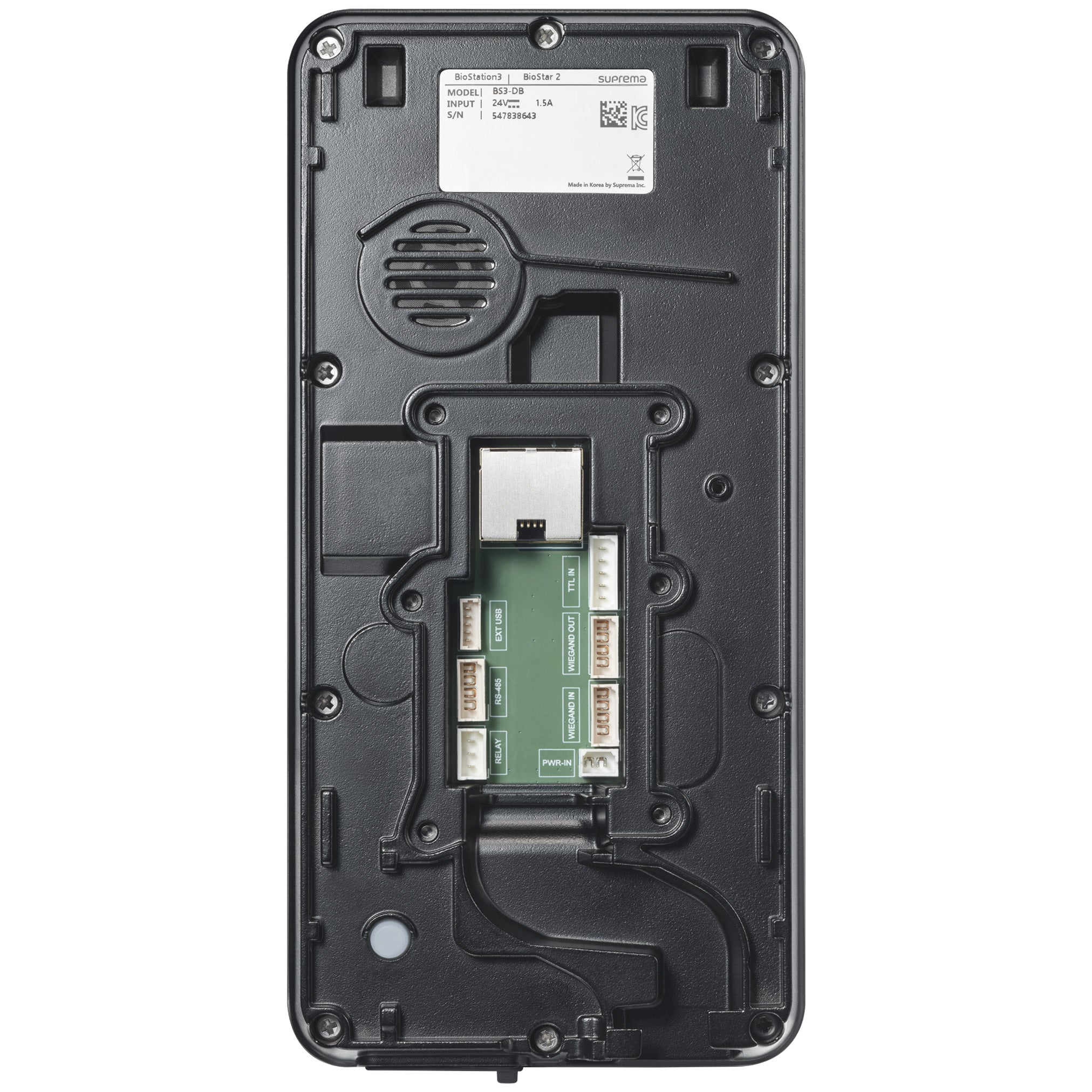 Suprema BioStar Air  BioStation 3 Access Control Terminal, Compatible, Digital Keypad, 5" Touch Screen, EM / MiFare / MiFare Plus / iCLASS / DESFire / NFC / Bluetooth / QR Code Reader, Facial Recognition, Mobile App, 2MP, IP65, POE / 12VDC