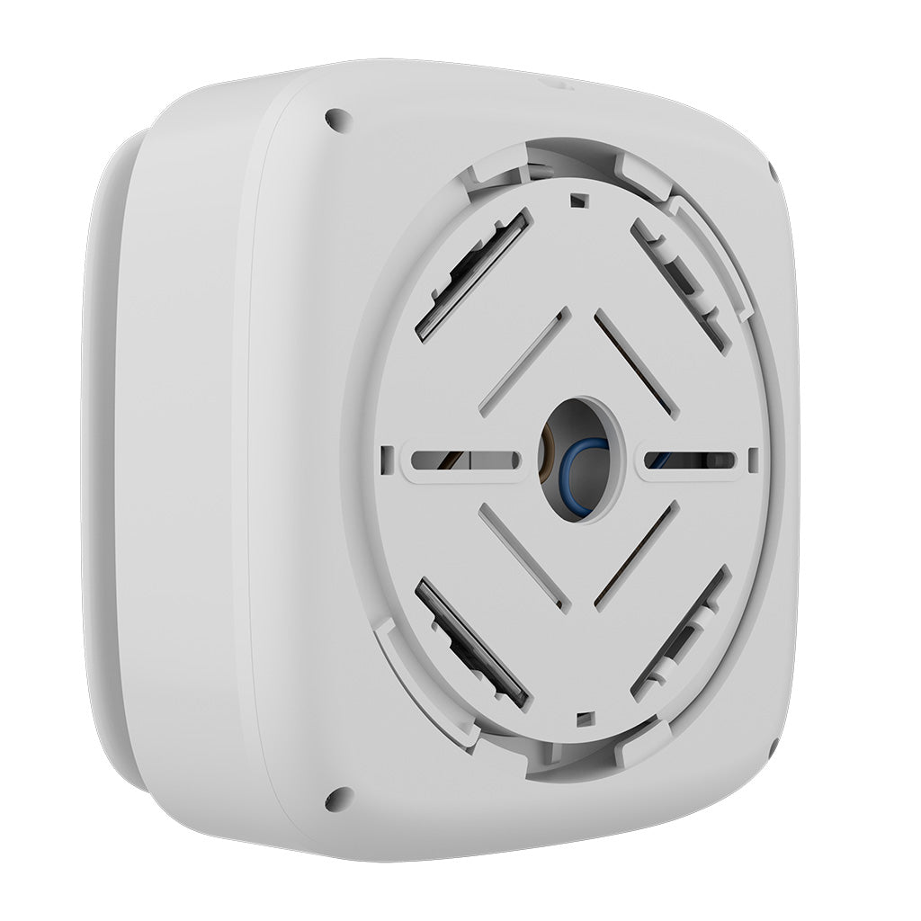 82200.175.WH3 Ajax Fireprotect 2 AC WHITE - Wireless 240V Power Supply Mains-Powered Smoke & Heat Detector With Sealed Backup Battery And Sounder