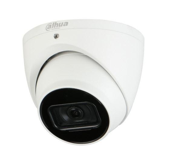 Dahua 5MP IP Lite AI Series IR Eyeball Camera, SMD Plus, Perimeter, Starlight, 2.8mm, 120dB WDR, 30m IR, Built-in Mic, H.265, POE, IP67 (Wall Mount: PFB204W, Junction Box: PFA130-E)