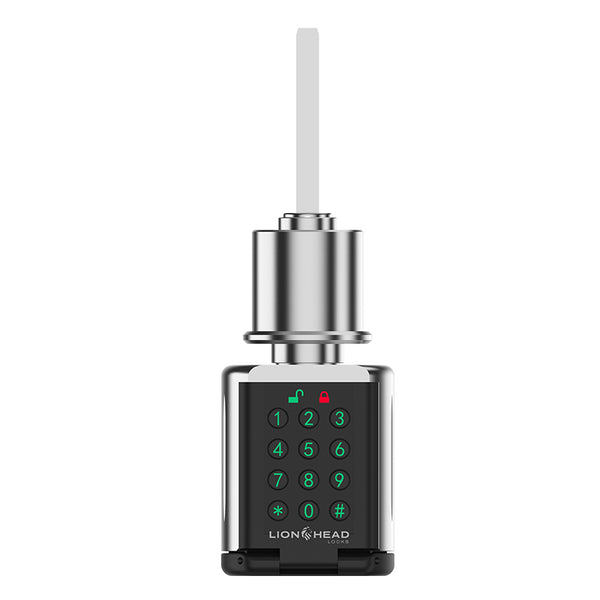 Lionhead Lock STRONGA RIM CYLINDER IP66 Pin, Prox, Fingerprint, Bluetooth, 3× RFID Fob Included, Anti-drill, Anti-bump, Anti-pick (2× CR2 Lithium Batteries Not Included, ~25,000 Cycles / 2 Years Usage)