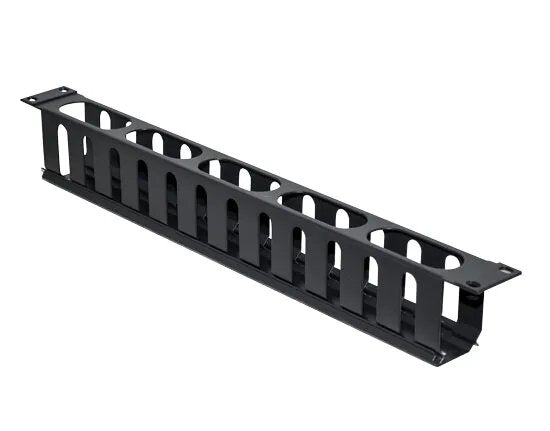 Certech 19" 1RU Metal Cable Management Bar with Protective Cover