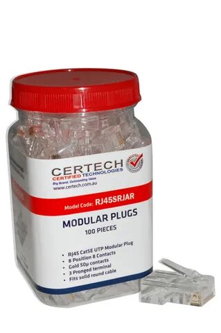 Certech CAT5E RJ45 Plug 100 Piece Jar
