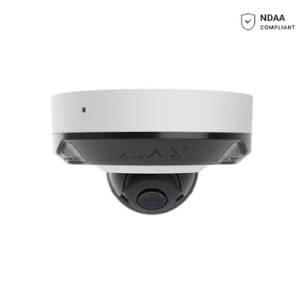Ajax 8MP IP Baseline AI Series Hybrid Light Dome Camera, AI-Powered Object Recognition, 2.8mm, 120dB WDR, 15m IR, POE / 12VDC, IP65, MicroSD, Built-in Mic