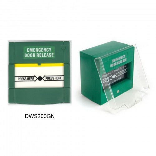 Secor Green Resettable Breakglass Switch Isolated DPDT (Optional Cover: DWS100C)