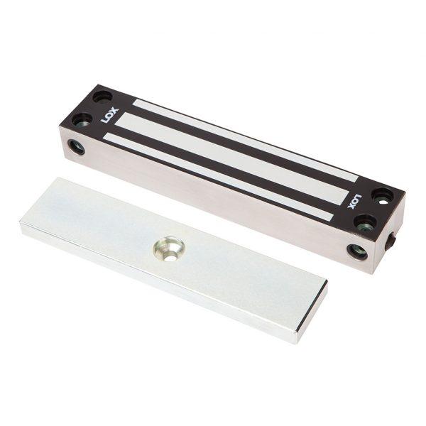 LOX Mini Mag Lock 12/24VDC For Gates, Dual-Fixing Face / Side Mount, Weather Resistant, Monitored (L&Z: AMZB4-LP)