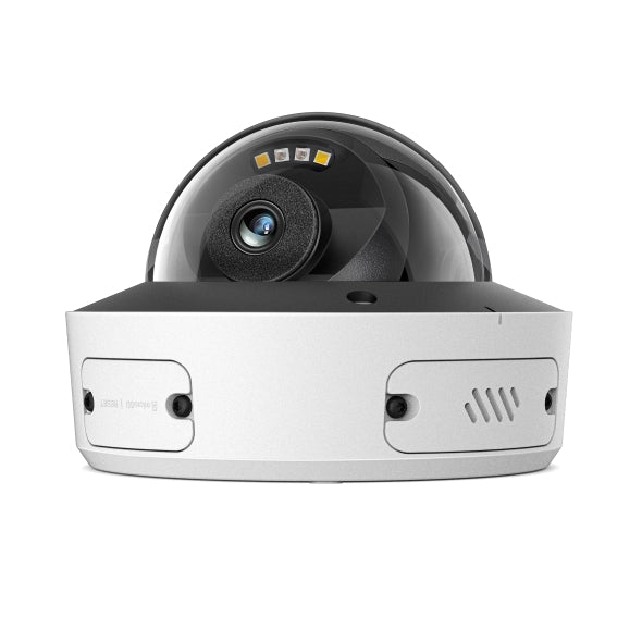 VIGI By TP-Link 8MP Full-Color Dome, 1/2.7" CMOS, 2.8mm F1.6, 120dB True WDR, IR/White Light 30m, Human & Vehicle Detection, People & Vehicle Analytics, Smart Detection, SmartVid, Built-in Mic & Speaker, MicroSD Slot, H.265+, IP67, IK10, 12VDC/PoE