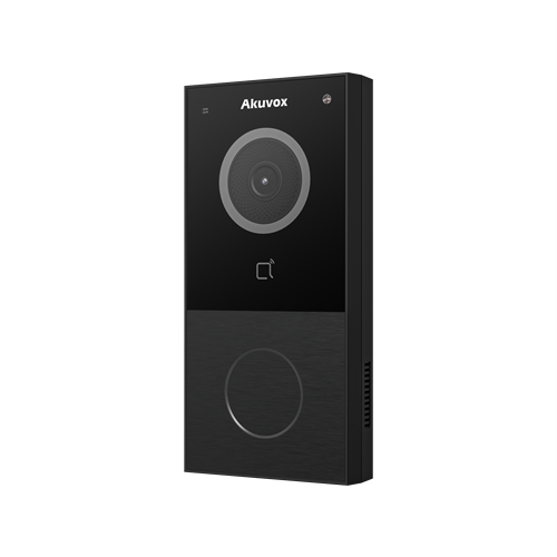 Akuvox IP 1-Button Compact External Station With MiFare / NFC / Bluetooth Reader, Mobile App, 2MP, IP65, POE / 12VDC, Surface Mount (Surface Mount Rain Cover: E12S-SRC)