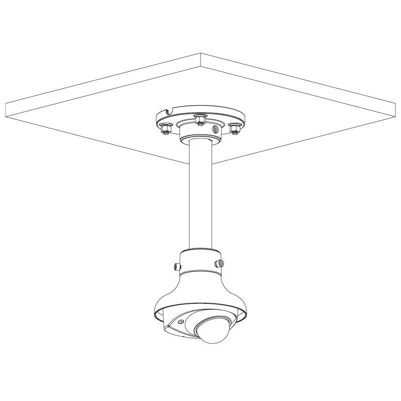VIP Vision 4MP IP Professional AI Series IR Wedge Dome, Low Light, 2.8mm Lens, 120dB WDR, 50m IR, POE or 12VDC, IP67, IK10, MicroSD, Built-In Mic (Wall Mount: VSBKTB204W, Junction Box: VSBKTA139)