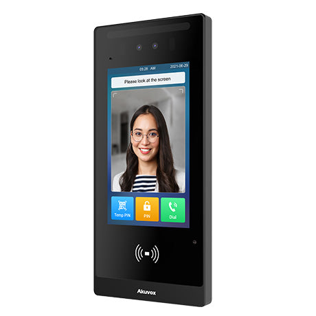 Akuvox IP Video External Station With Digital Keypad, 7" Touch Screen, MiFare / NFC / Bluetooth Reader, Facial Recognition, Mobile App, 2MP, IP65, POE / 12VDC, Surface Mount