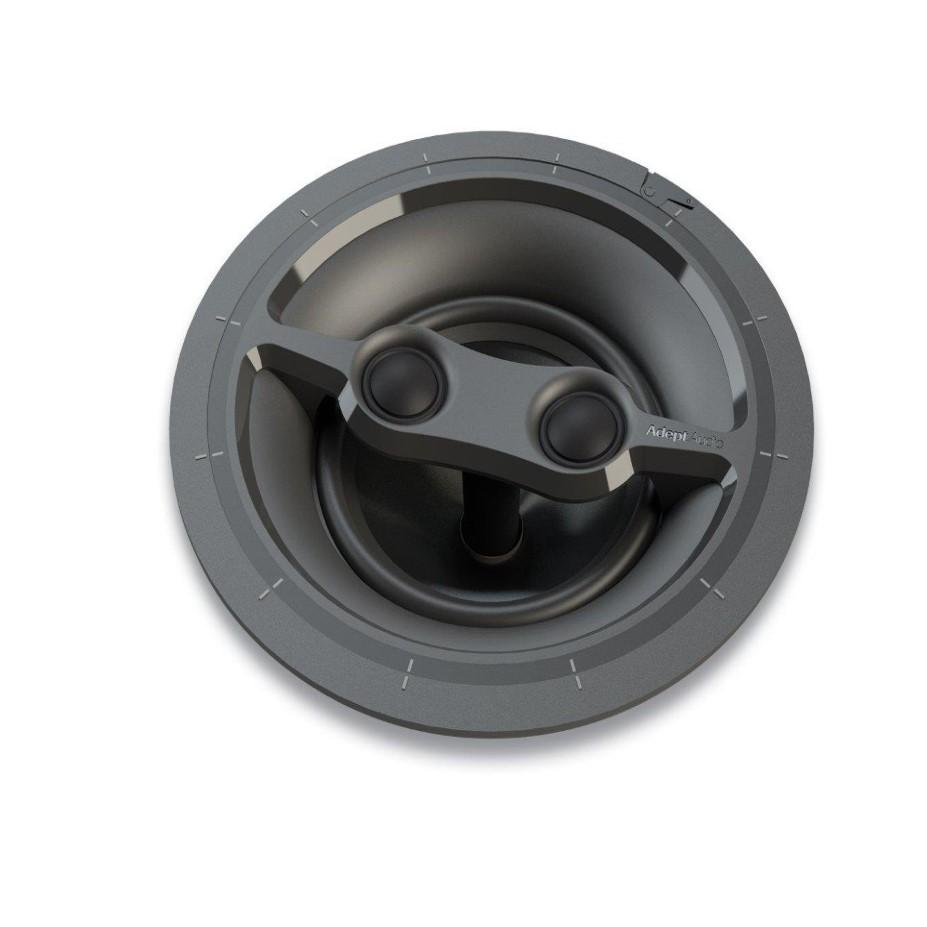**CLEARANCE** Adept Audio 6.5" Round 3-Way In-Ceiling Stereo Speaker With Fixed Twin Tweeters & Polypropylene Woofers, 80W ***EACH***