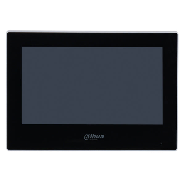 Dahua IP 7" BLACK Internal Station, Capacitive Touchscreen, IPC Surveillance, Alarm Integration, Standard POE