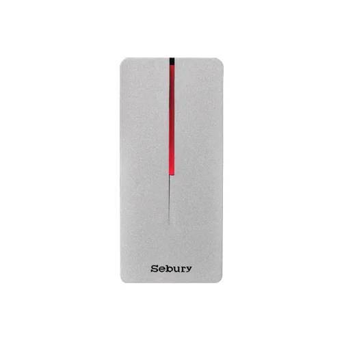 Sebury 125 kHz & 13.56 mHz Metal Slimline Proximity Reader, HID & Mifare Compatible (26Bit Wiegand Output)