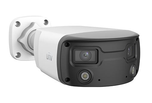 Uniview 4MP IP Easy AI Series 160 Degree Wide Angle ColorHunter Vandal Bullet Camera, Human Body Detection, ColourHunter, DWDR, 30m White Light, Twin Streams, MicroSD, POE or 12VDC, Built-in Mic / Speaker, IP67, IK10 (Junction Box: TR-JB07-D-IN)