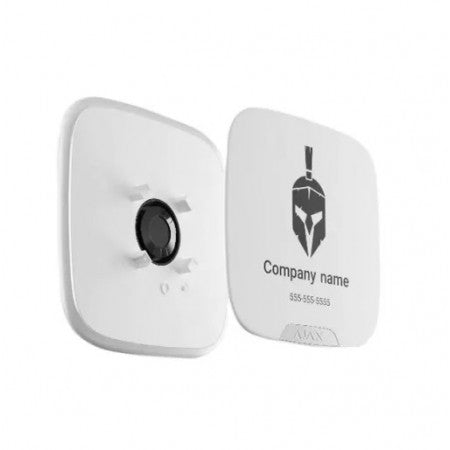 Ajax Brandplate SILVER / WHITE - Pack of 10 StreetSiren DoubleDeck Brandplates With Free Screen Printing Of Your Company Logo - Requires DOUBLEDECK-SW **MTO MOQ x 40**