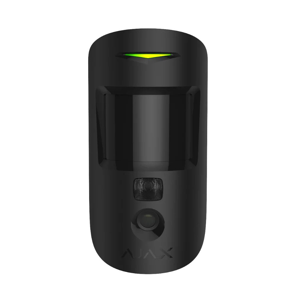 Ajax MotionCam PhOD BLACK - 2 Way Wireless Pet Immune PIR Motion Detector With Photo On Demand Verification, 12m