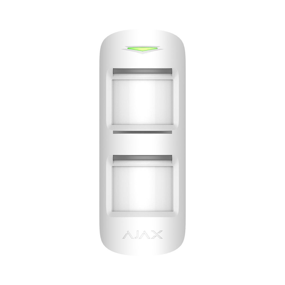 Ajax MotionProtect Outdoor WHITE - 2 Way Wireless Pet Immune Dual PIR Motion Detector With Anti-Mask /Adjustable Detection Range 3-15m