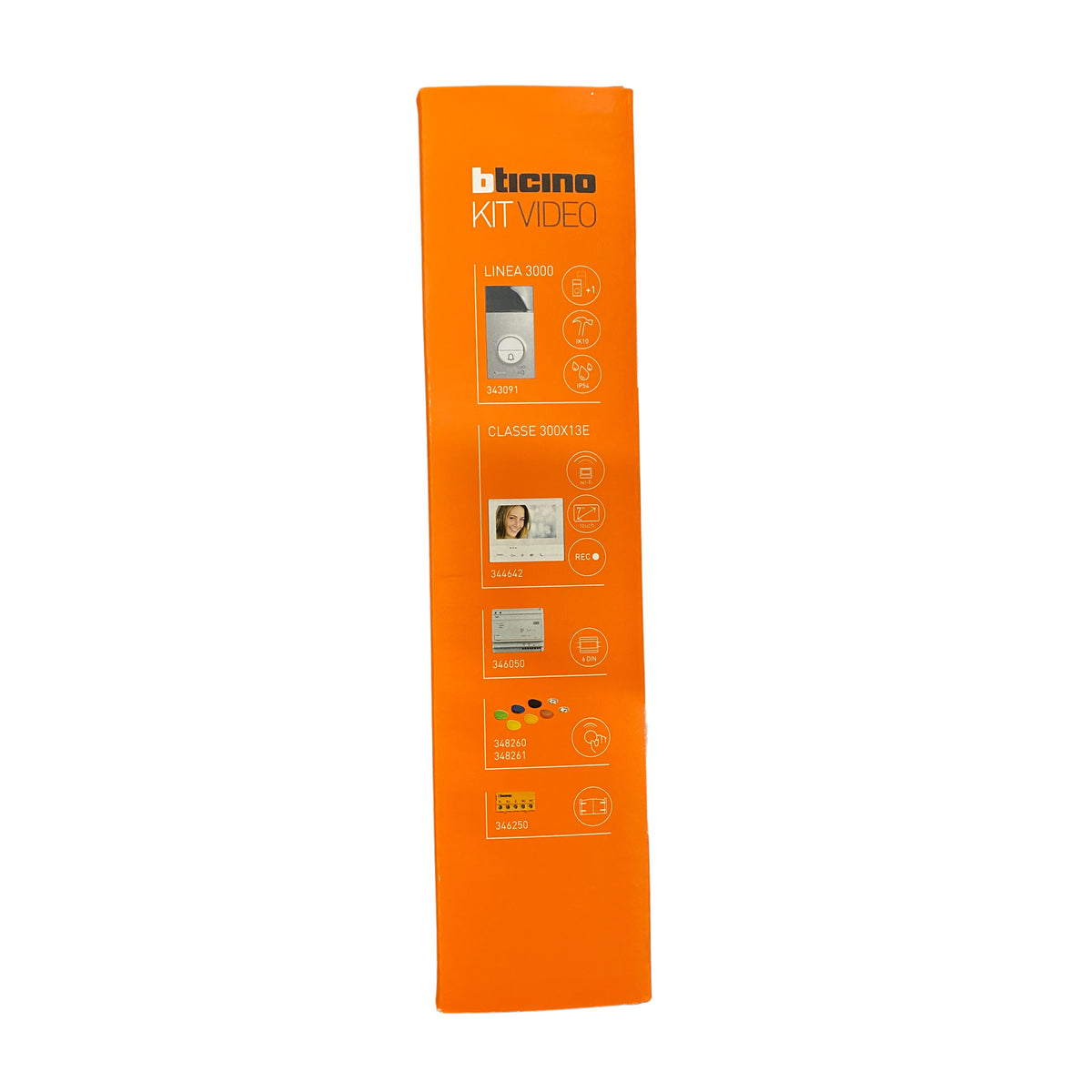 **SPECIAL ORDER** Bticino 2W Classe 300 Video Connected WiFi Handsfree Kit 7" With Inductive Loop, Touch Screen LCD Display And Video Door Entry Answering Machine (300X13E); Linea 3000 Pushbutton Panel With Zamak Front Cover, Wide Angle Colour Camera An
