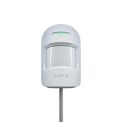 Ajax Fibra Combi Protect WHITE - Wired Pet Immune PIR Motion Detector With Glass Break Detector, 12m