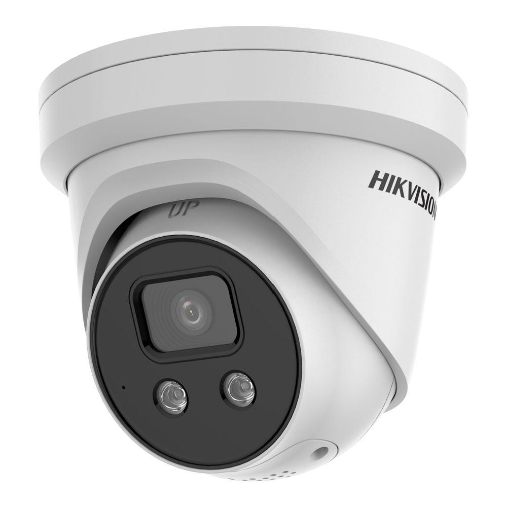 Hikvision 8MP IP Pro Series IR Turret Camera, LiveGuard, DarkFighter, AcuSense, Perimeter, Face Capture, 2.8mm, 120dB WDR, 30m IR, POE / 12VDC, IP67, MicroSD, Built-in Mic / Speaker / White Alarm Lights (Junction Box: DS-1280ZJ-PT6)