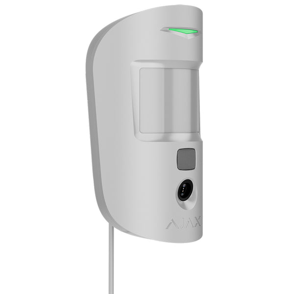 Ajax Fibra MotionCam PhOD WHITE - Wired Pet Immune PIR Motion Detector With Photo On Demand Verification, 12m