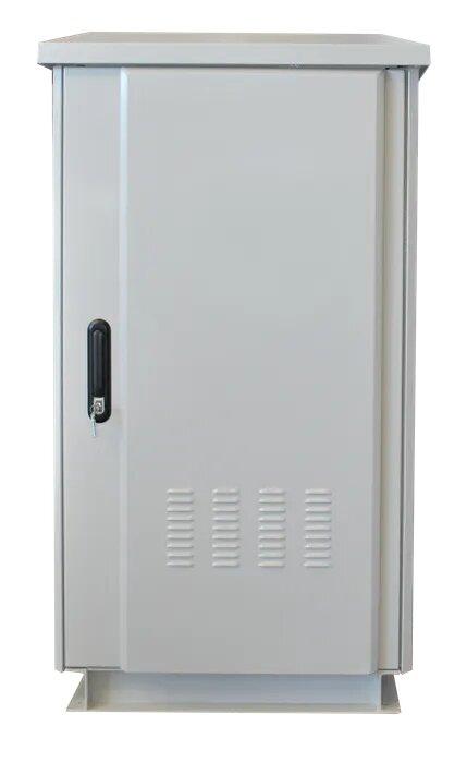 Certech 18RU 600mm Deep Outdoor Freestanding Cabinet With Quad Fan Kit, Serviceable Input / Output Filters, Front Lock, IP45 Rated - GREY