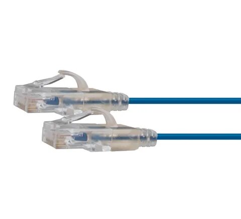 Certech 3M CAT6A Blue UTP Super Thin Patch Lead (Also Available In Black, Grey, Purple, Red & Yellow)