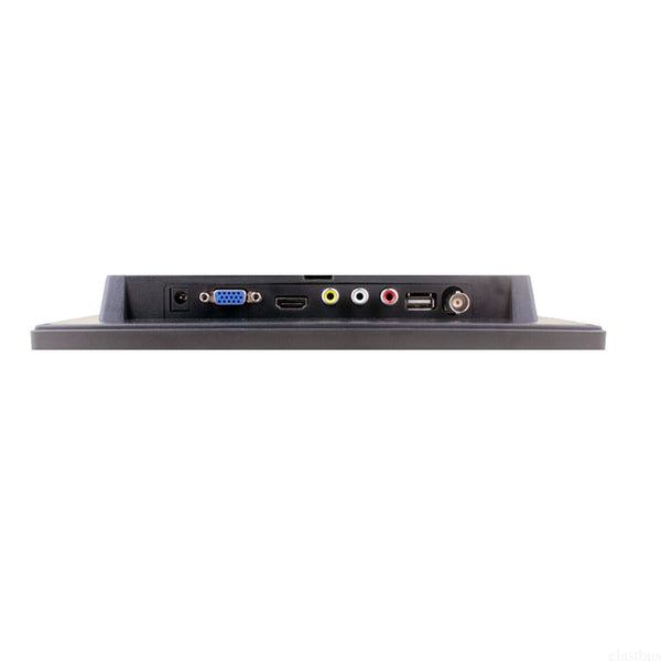 Zankap 10'' LED Monitor With HDMI, VGA, BNC Cable Included - HDMI, VGA, BNC, Remote Control, 12VDC (Cable Connectors From Bottom And Compatible With SECCAB Enclosure)