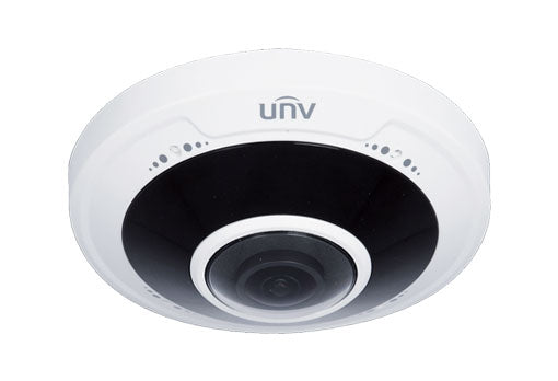 Uniview 5MP IP Prime Deep Learning AI Series 360 Degree Vandal IR Fisheye, Heatmap, Low Light, 1.4mm, 120dB WDR, 10m IR, Triple Streams, Built-in Mic, MicroSD, POE or 12VDC, IP66, IK10 (Junction Box: TR-JB03-H-IN)