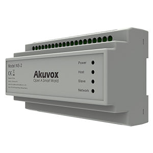 Akuvox Long Range 2W To IP Adapter, Network Controller With 1 Lan Port, 48VDC / 24VDC, (Up To Six 2-Wire Devices), DIN Mountable **REQUIRES 48V POWER SUPPLY**